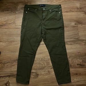 Gap High Rise Universal Legging Jeans Army Green